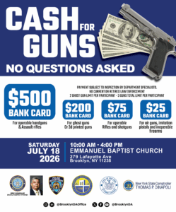 Cash for Guns Flyer July 2026 1 of 2.